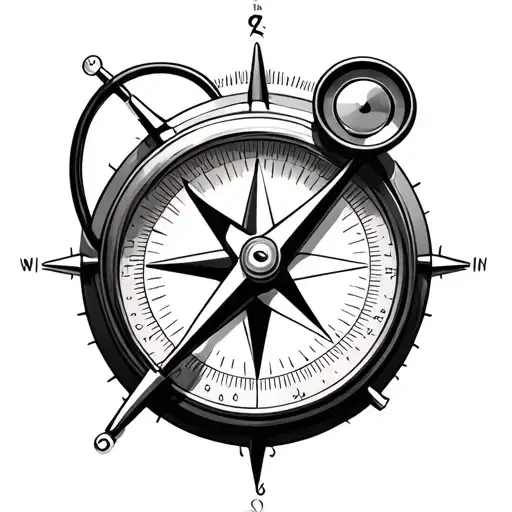Compass And Stethoscope Intertwined