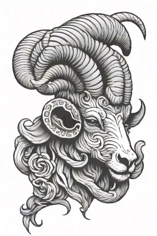 Half Catchers Mask Half Aries Ram Head