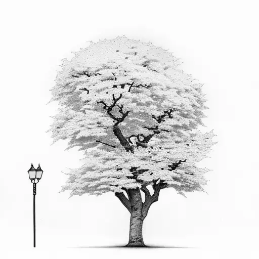 Nissan 240Sx Infront Of A Cherry Tree