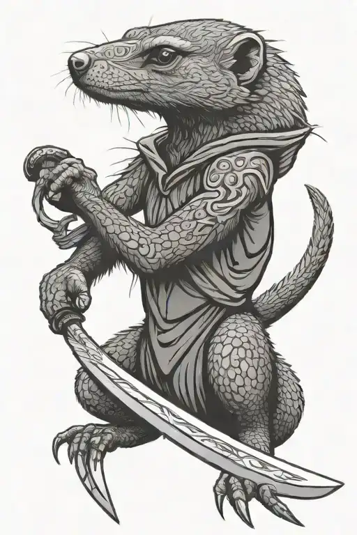 Mongoose With Sword