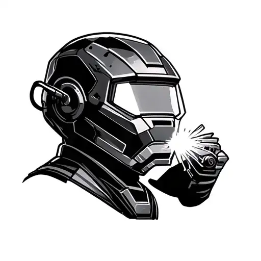 Welder And Ironman Helmet