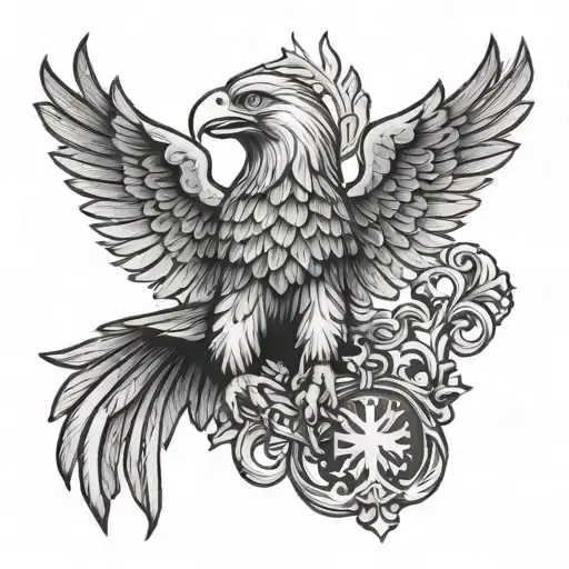 German Eagle Perched