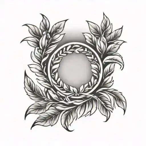 Greek Symbol With Laurel Wreath