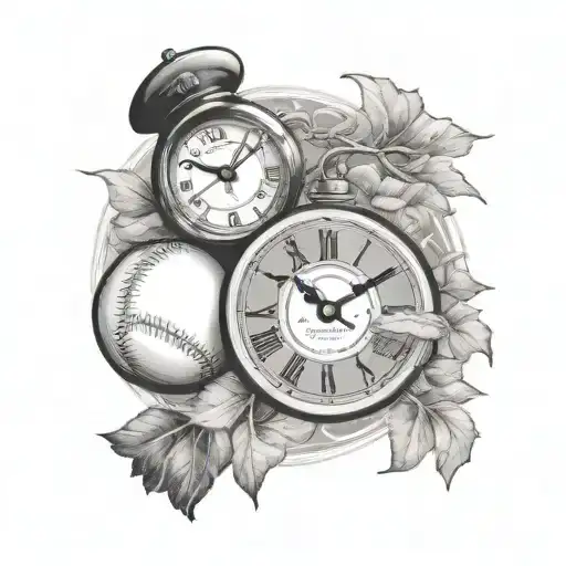 Clock Baseball Family Tree Badass