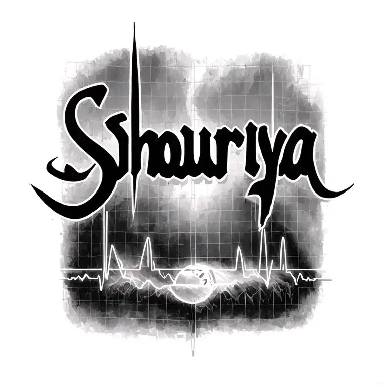 Ecg Graph Shourya Name Written