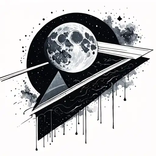 Dark Side Of The Moon Old School Abstract