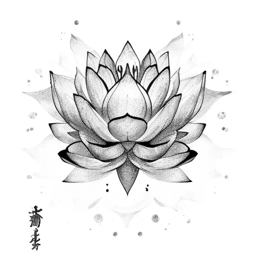 A Dragon Wrap Up The Lotus Flower