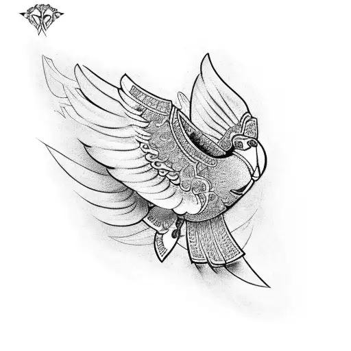 Dove With Ethnic Designs