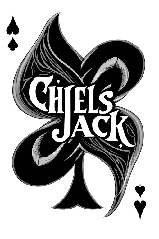 Ambigram That Says Chels Jack Playing Card