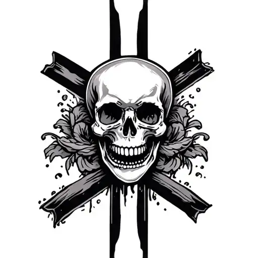 Good Times Bad Times Skulls With Cross
