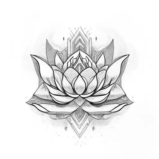 A Dragon Huging Lotus Flower