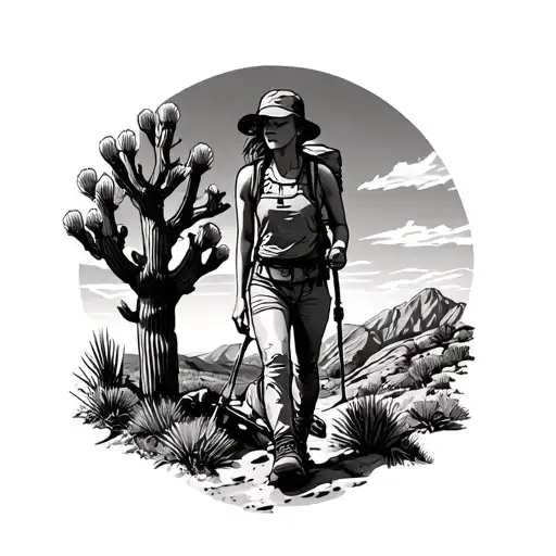 Girl Hiking In Arizona