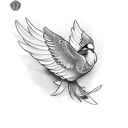 Dove With Ethnic Designs