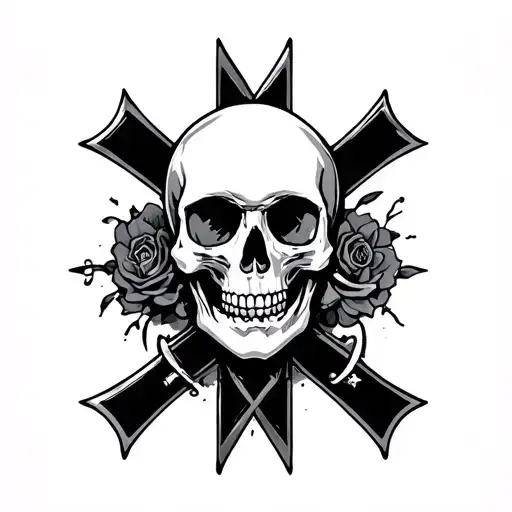 Good Times Bad Times Skulls With Cross