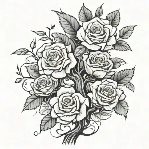 Tree With Roses Wrapped