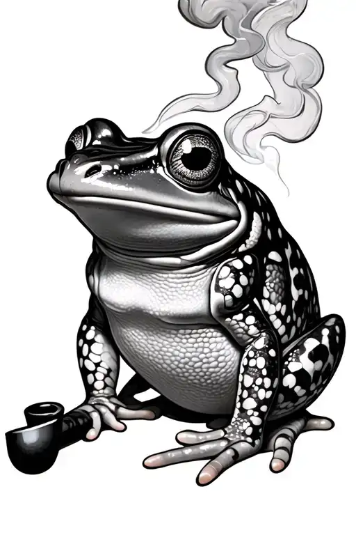Antropomorphic Frog Smoking Pipe