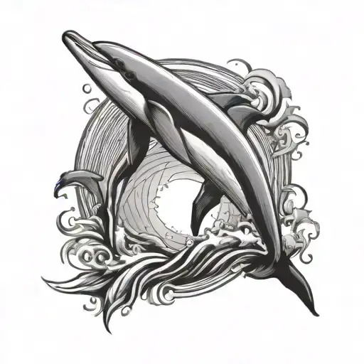 Sun Rays Dolphins Jumping