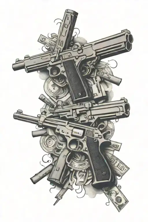 Multiple Guns Money Drugs