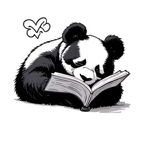 Panda Sleep While Reading