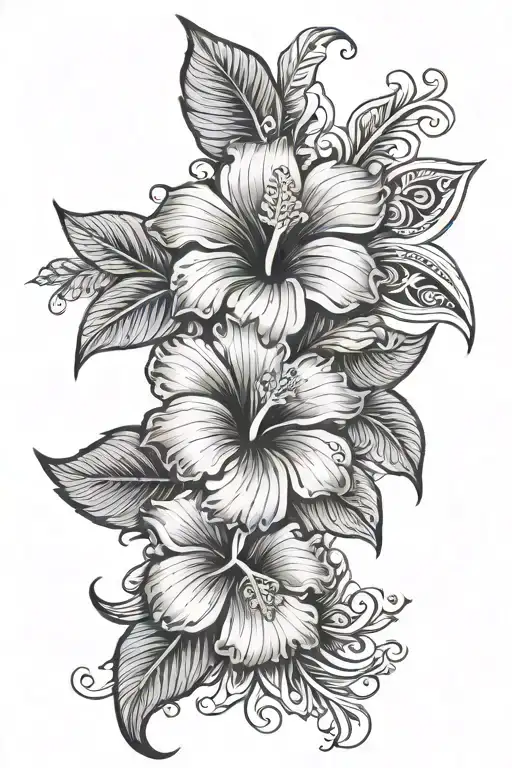 Tribal Filipino Inspired With Hibiscus Flower