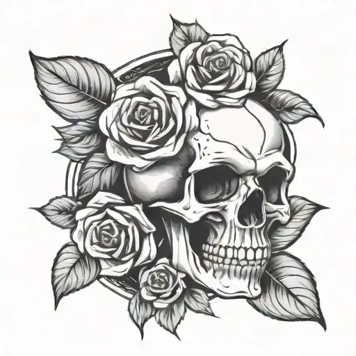Skull And Roses With April 24 1952 With Rose