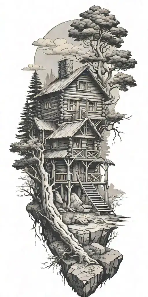 Log Cabin Nestled