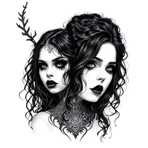 Black & Grey Wicked Girls