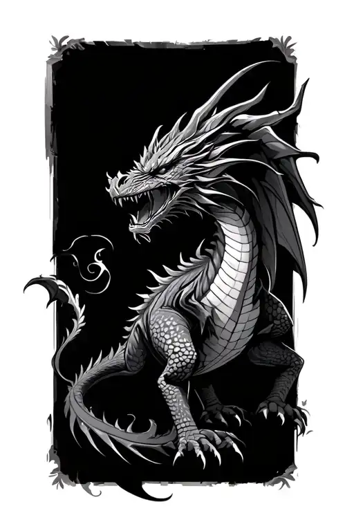 Black Dragon Standing