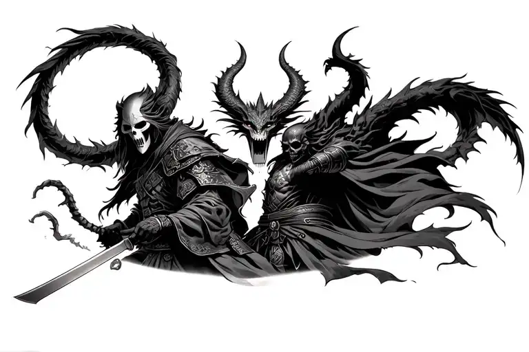 Samurai Demon Vs Grim Reaper