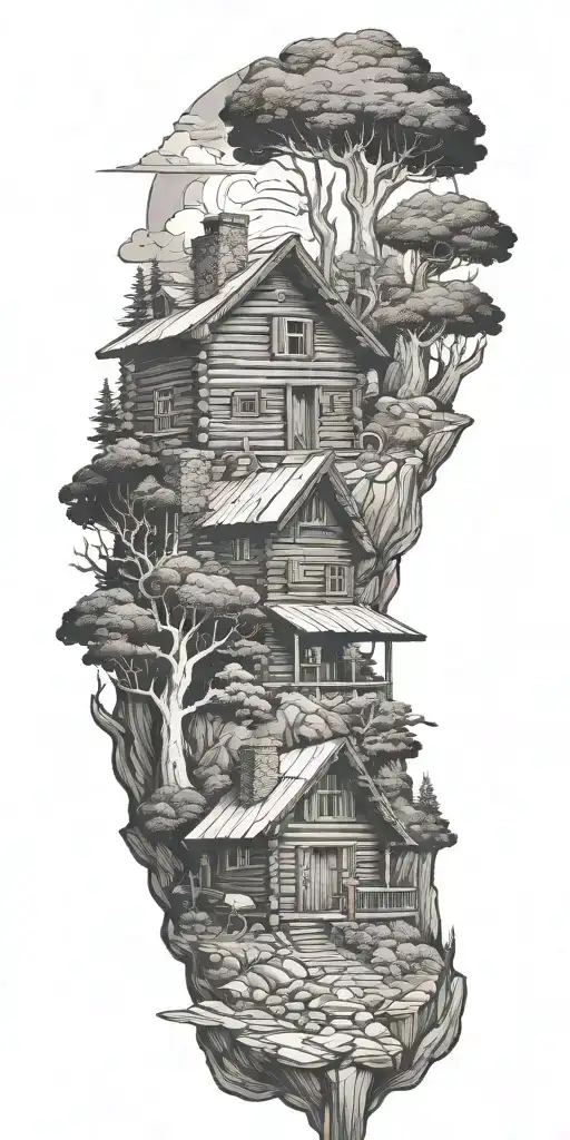 Log Cabin Nestled
