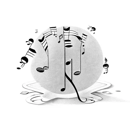 A Music Note Made Up Of Tiny Books