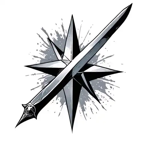 North Star With Sword Through It