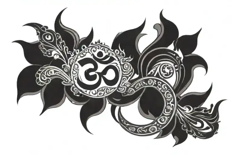 Om With Negative Space