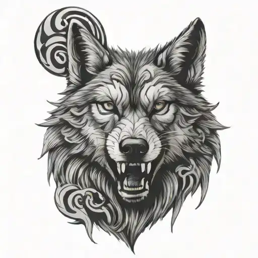 Alfa Wolf Looking Angre Around