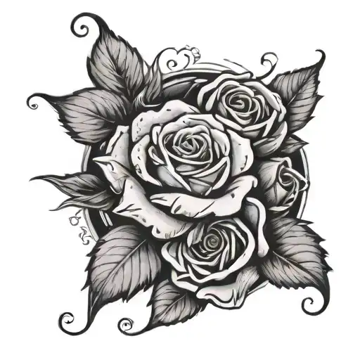 The Word 'Leannne' With Roses Around It