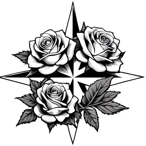North Star With 4 Roses