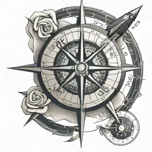 Navy Airman Compass Rose Wrapped