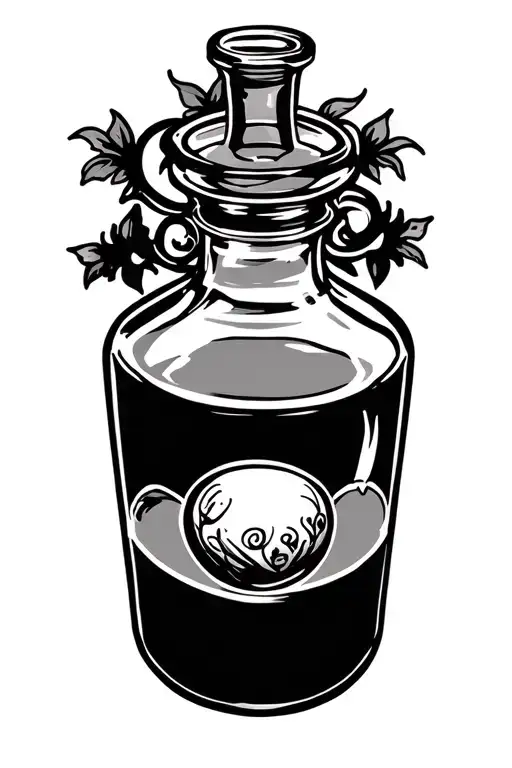 Fiole De Potion Bottle Filled
