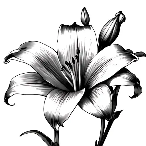 Lily Flower Blooming With Amoured Petals