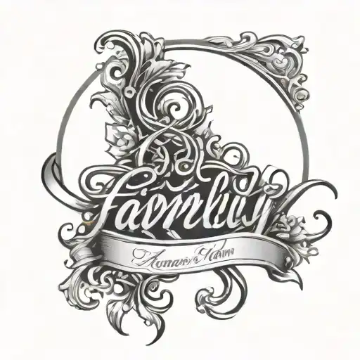 Family Script Tattoo With The Name Alhachami