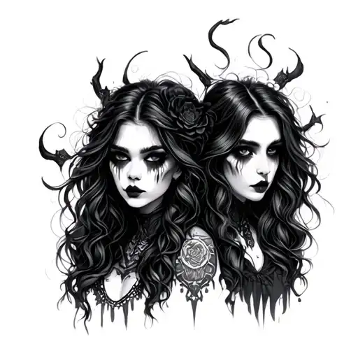 Black & Grey Wicked Girls