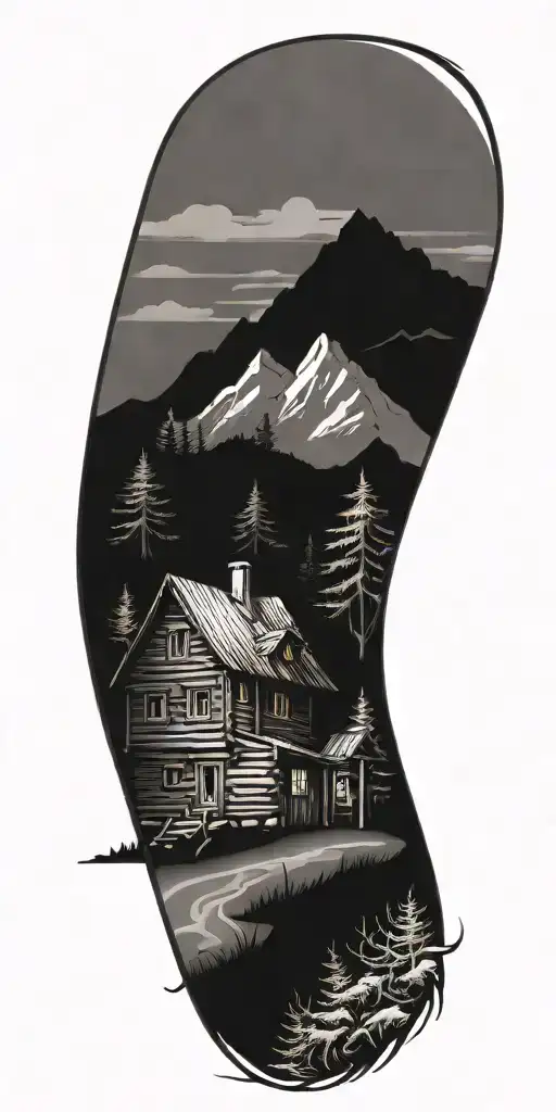 Log Cabin Surrounded