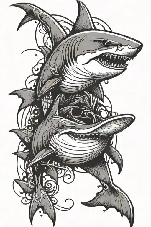 Shark Graffiti Style With The Name Taysharkz