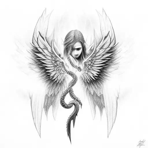 Fallen Angel Lightning Wrapped Snake