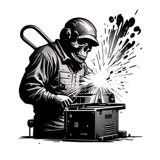 Welder Welding A Skull