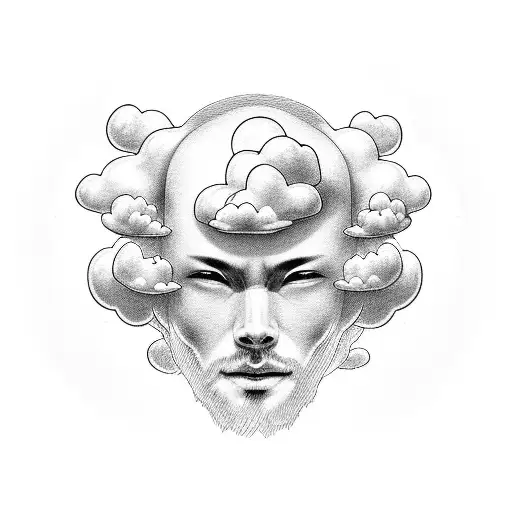 Person With Cloud For A Head