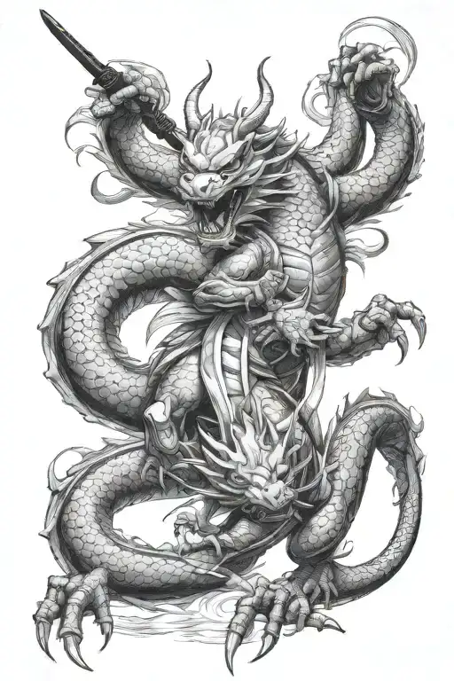 Samurai Dragons Flying