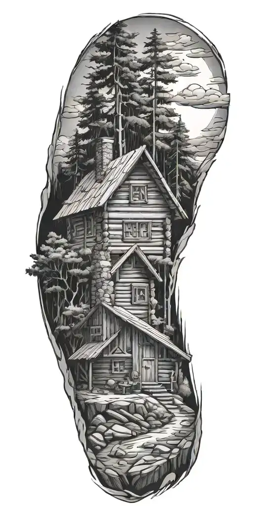 Log Cabin Nestled