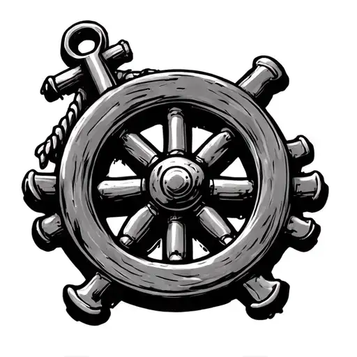 Sea Anchor With Wheel In The Center