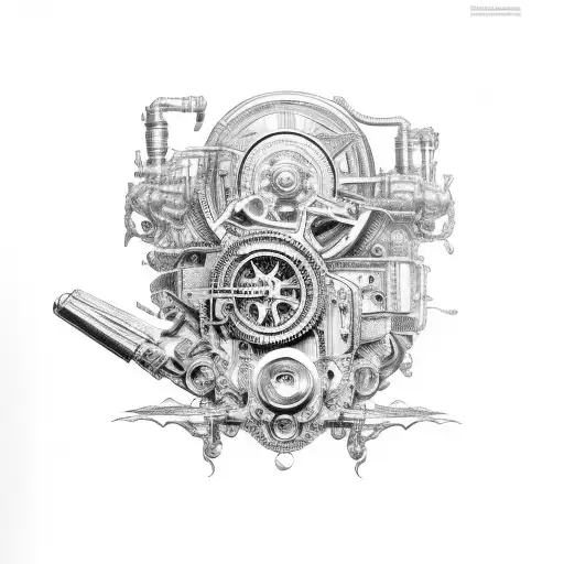 A Vintage Car With Intricate Mechanical Details